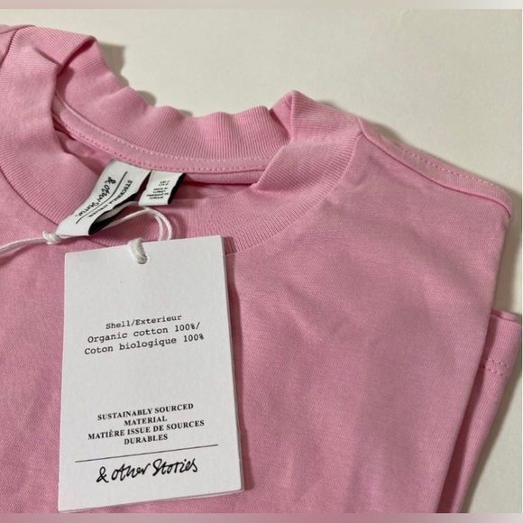 & Other Stories Relaxed Wide Sleeve Crew Neck T-shirt NWT Size 0, 2, 4, 6 - Picture 9 of 10